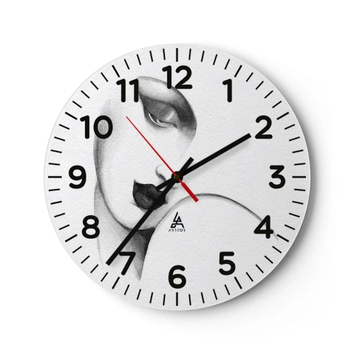 Horloge murale - Pendule murale - Dans le style de Lempicka - 30x30 cm