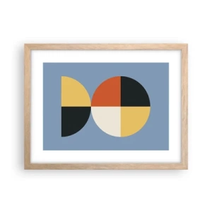 Affiche dans un chêne clair - Poster - Regarde et compte - 40x30 cm