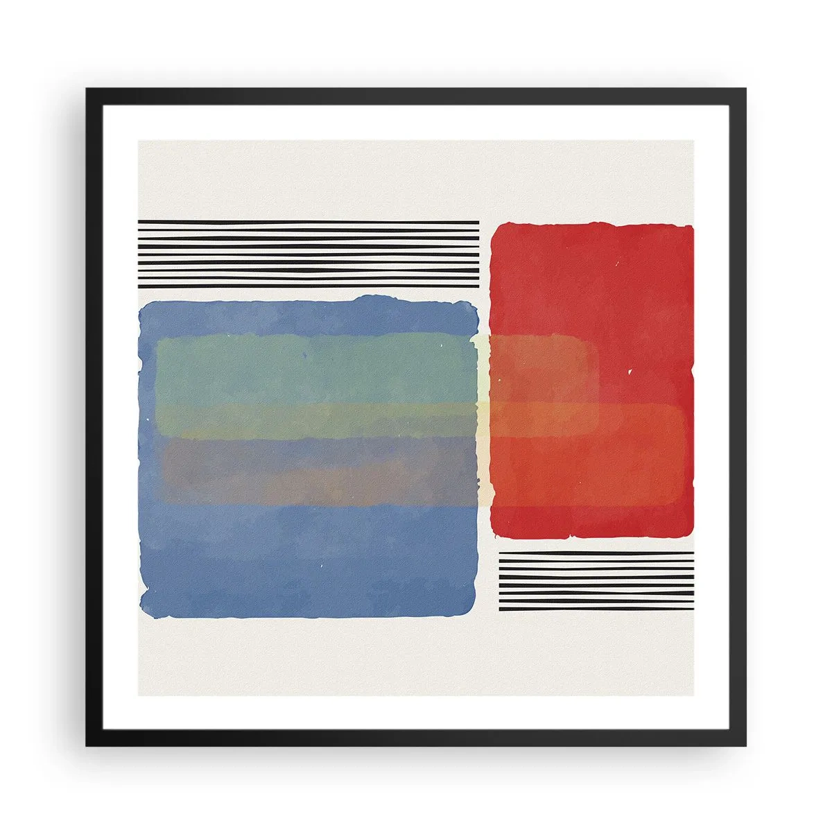 Affiche dans un cadre noir - Poster - Esprit et lettre de la géométrie - 60x60 cm