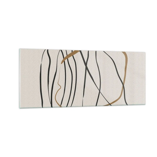 Impression sur verre - Image sur verre - Composition – danse en boucle - 100x40 cm