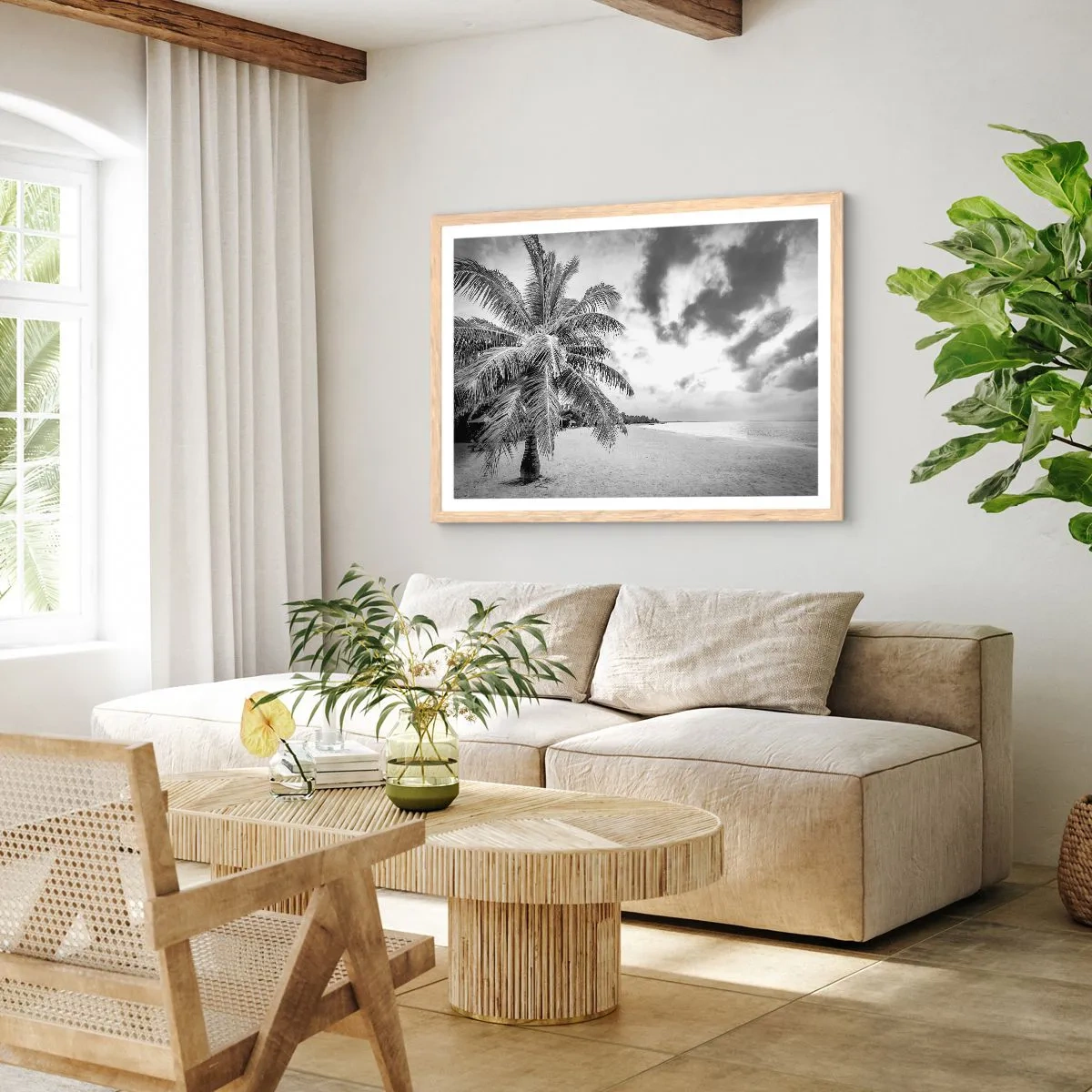 Affiche dans un chêne clair - Poster - Quand tu aspires à la solitude - 91x61 cm