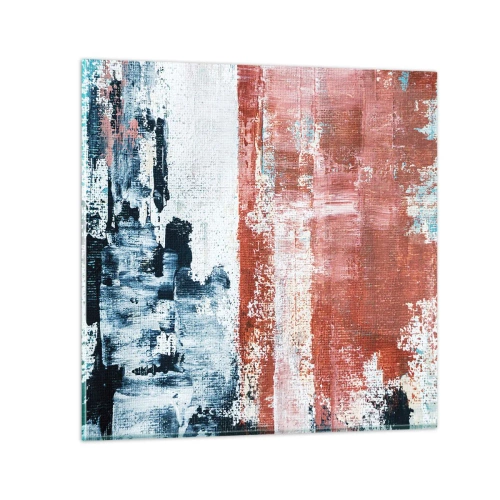 Impression sur verre - Image sur verre - Moitié-moitié abstrait - 50x50 cm