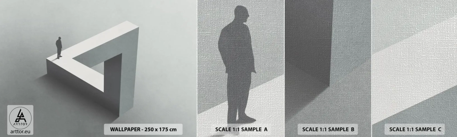 Échantillon de Papier Peint Premium Canvas - Mais c'est possible - Entreprise, Industriel, Moderne - 100x30 cm