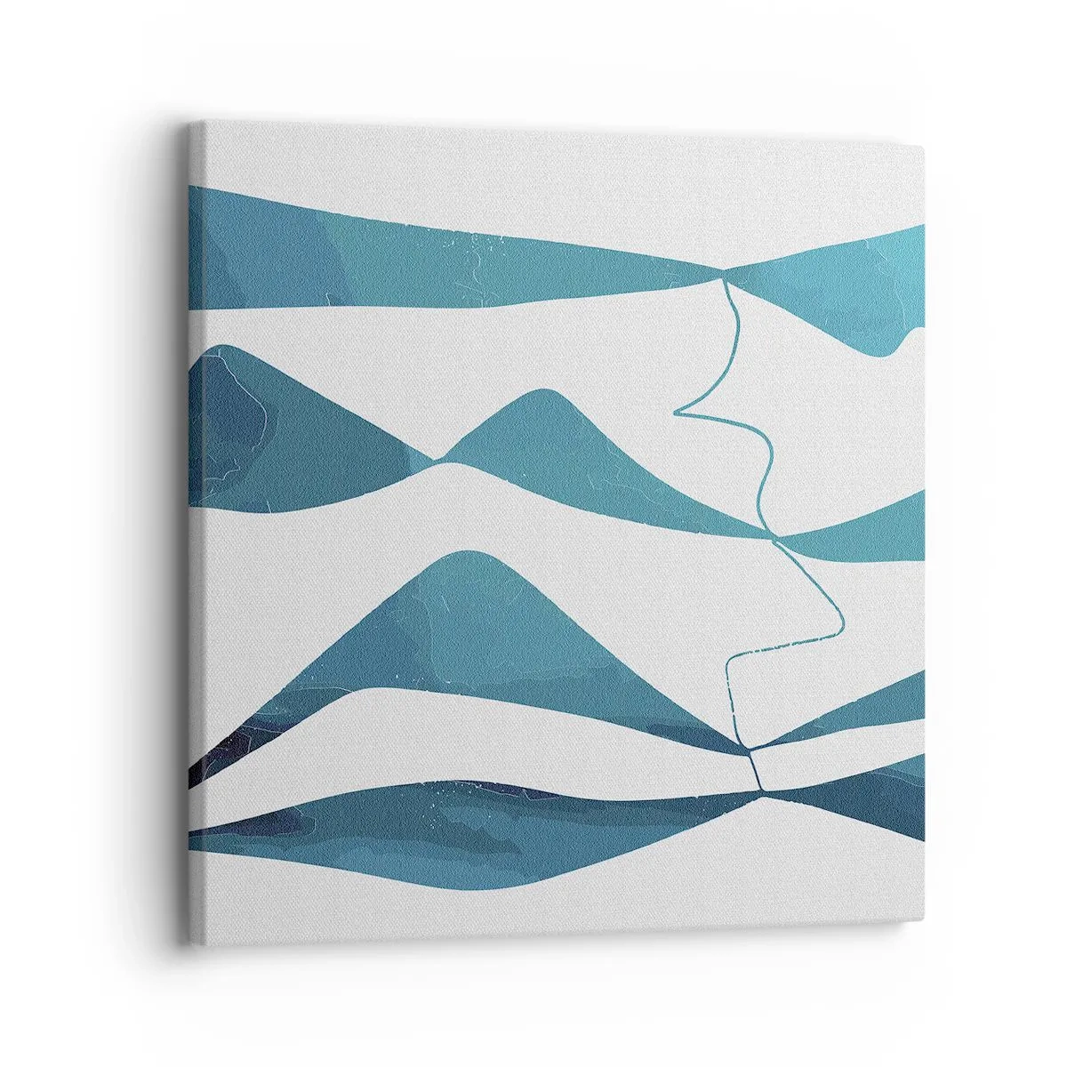Impression sur toile - Image sur toile - Abstraction : composé turquoise - 30x30 cm