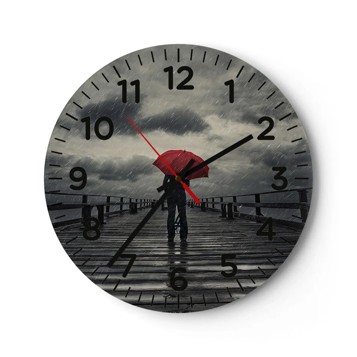 Horloge murale - Pendule murale - Peu importe qu'il pleuve - 30x30 cm
