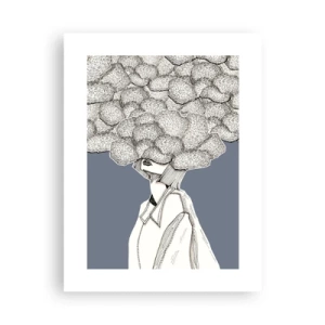 Affiche - Poster - La tête dans les nuages - 30x40 cm