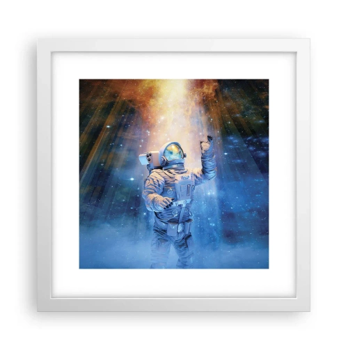 Affiche dans un cadre blanc - Poster - Enfin arrivé - 30x30 cm