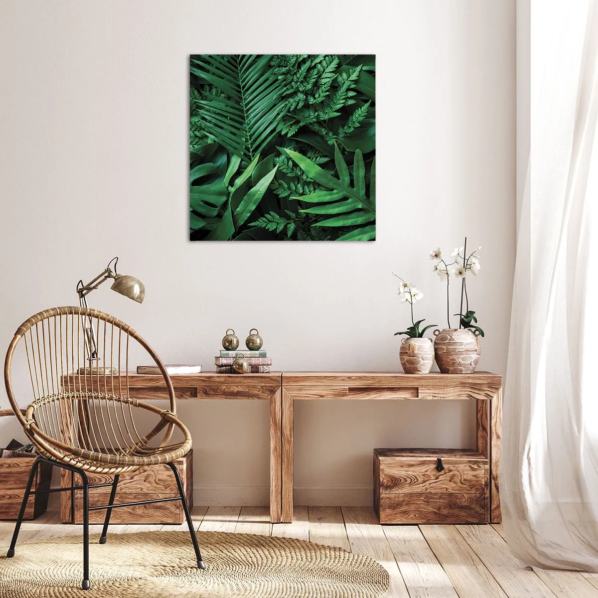 Impression sur toile - Image sur toile - Emmitouflé de verdure - 40x40 cm