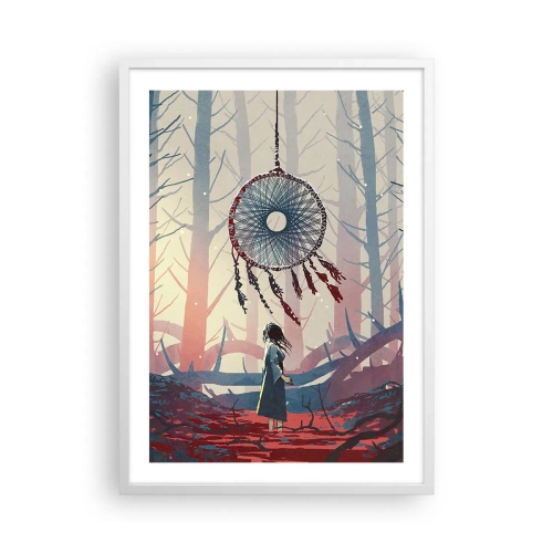 Affiche dans un cadre blanc - Poster - Rituel secret du bonheur - 50x70 cm