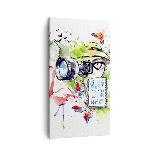 Impression sur toile - Image sur toile - Dans l'objectif d'un voyageu - 45x80 cm
