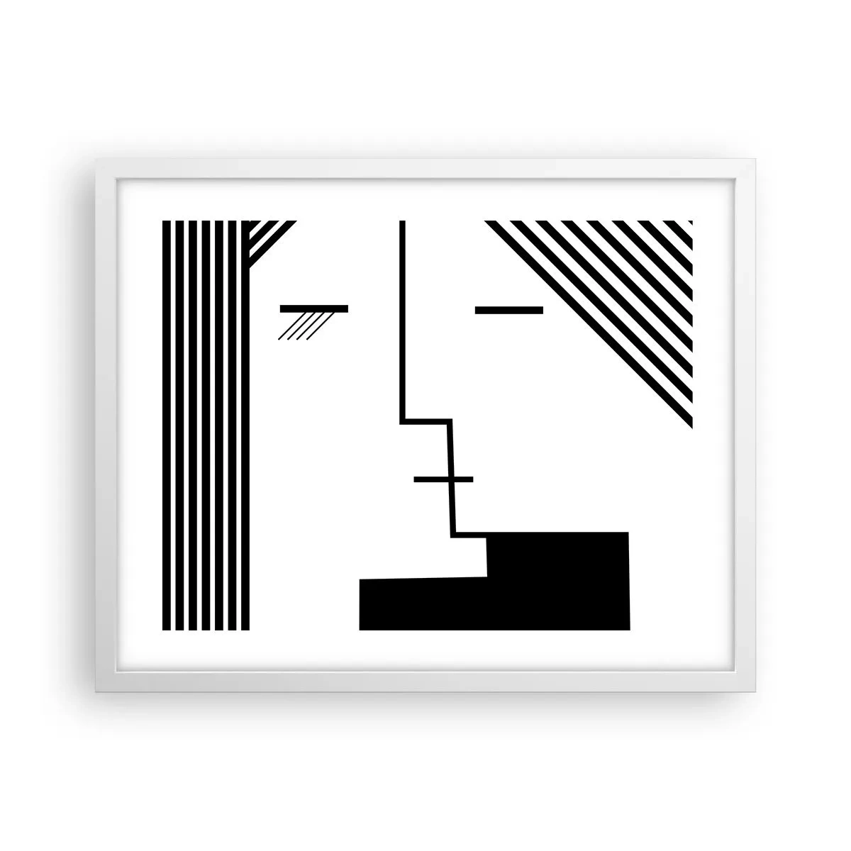 Affiche dans un cadre blanc - Poster - Juste un baiser - 50x40 cm