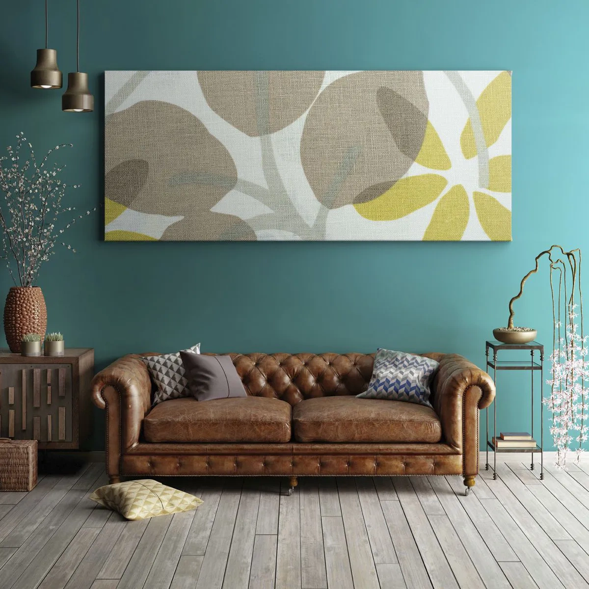 Impression sur toile - Image sur toile - Composition en plein soleil - 100x40 cm