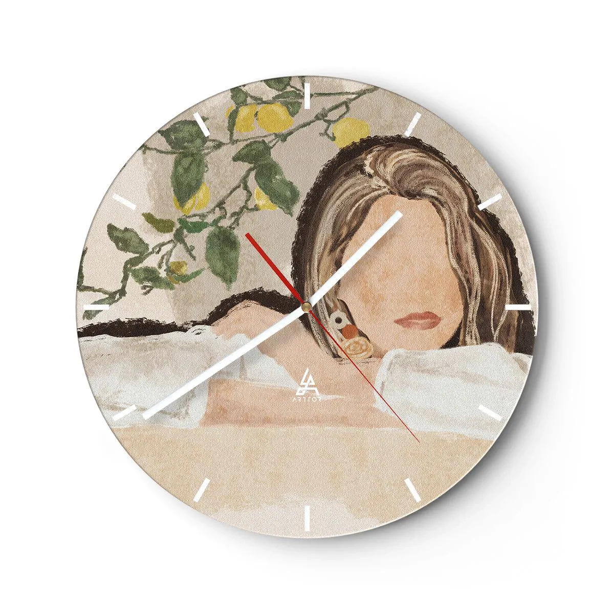 Horloge murale - Pendule murale - La beauté du sud - 40x40 cm