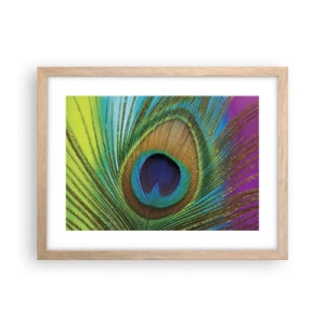 Affiche dans un chêne clair - Poster - Les yeux dans les yeux - 40x30 cm