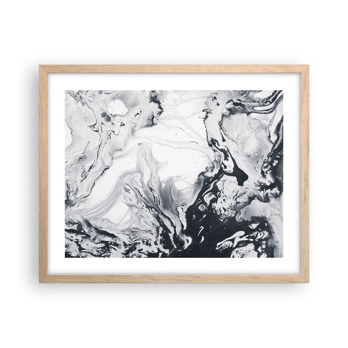 Affiche dans un chêne clair - Poster - Au centre de la Terre - 50x40 cm