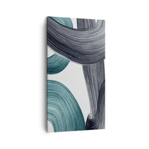 Impression sur toile - Image sur toile - Sentiers émeraude et noirs - 45x80 cm