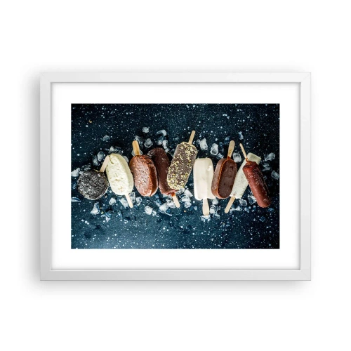 Affiche dans un cadre blanc - Poster - Le goût de l'été chaud - 40x30 cm