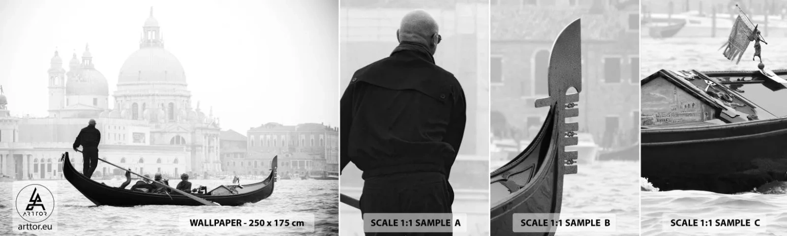 Échantillon de Papier Peint Autocollant Deluxe Sticker - Voyage aux sources de la beauté - Venise, Ville, Architecture - 100x30 cm