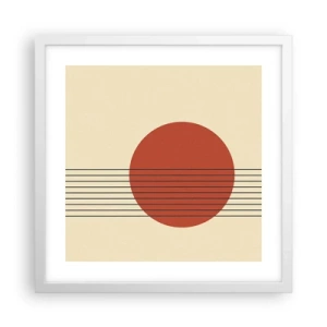 Affiche dans un cadre blanc - Poster - Aux alentours et plus loin - 40x40 cm