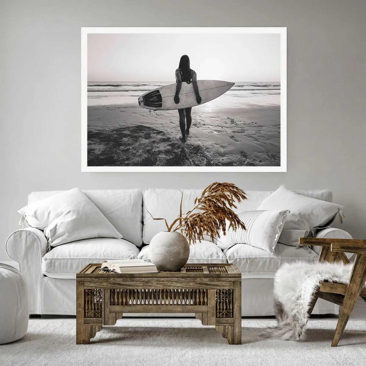 Affiche - Poster - Fille des vagues de la mer - 40x30 cm