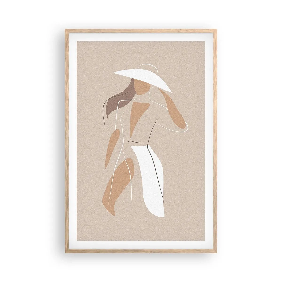 Affiche dans un chêne clair - Poster - Lea mode est un jeu - 61x91 cm