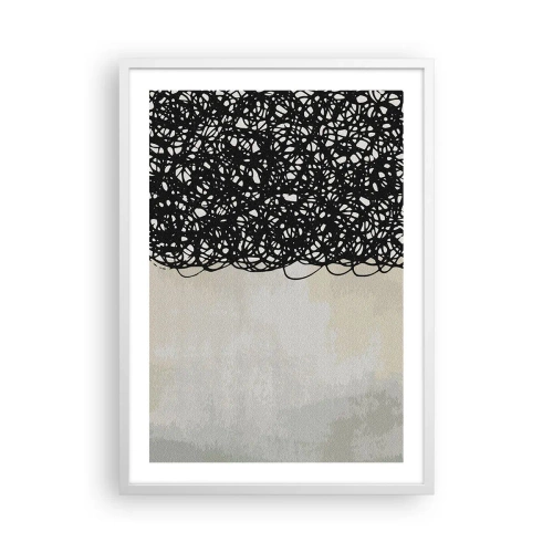 Affiche dans un cadre blanc - Poster - Abstraction turbulente - 50x70 cm