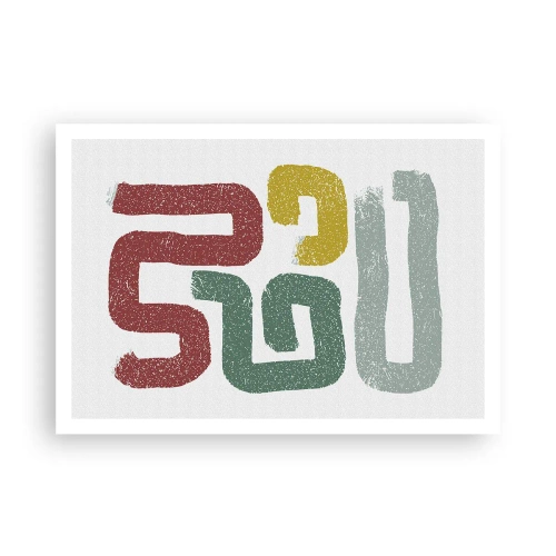 Affiche - Poster - Motifs géométriques colorés dans un style abstrait - 100x70cm - Dans une langue inconnue - Décoration murale moderne pour le salon et la chambre ARTTOR