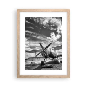 Affiche dans un chêne clair - Poster - Je suis impatient! - 30x40 cm