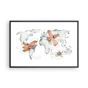 Affiche dans un cadre noir - Poster - Dans un esprit pionnier - 91x61 cm