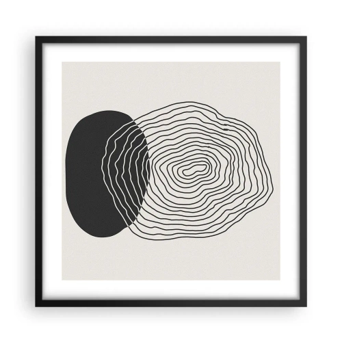 Affiche dans un cadre noir - Poster - Durabilité et oscillation - 50x50 cm
