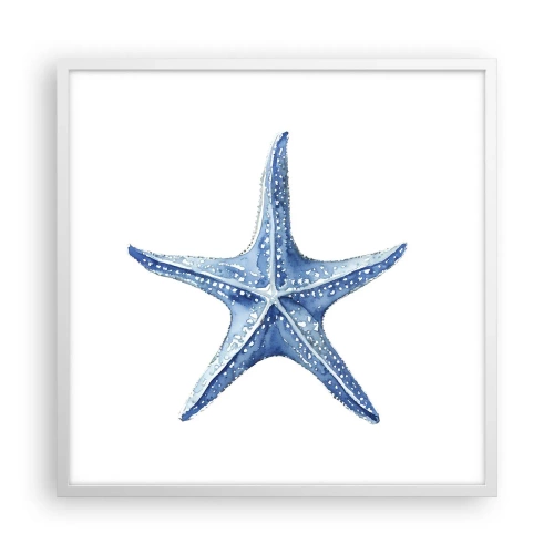 Affiche dans un cadre blanc - Poster - Étoile de mer - 60x60 cm