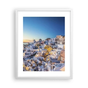 Affiche dans un cadre blanc - Poster - L'essence de la grecque - 40x50 cm