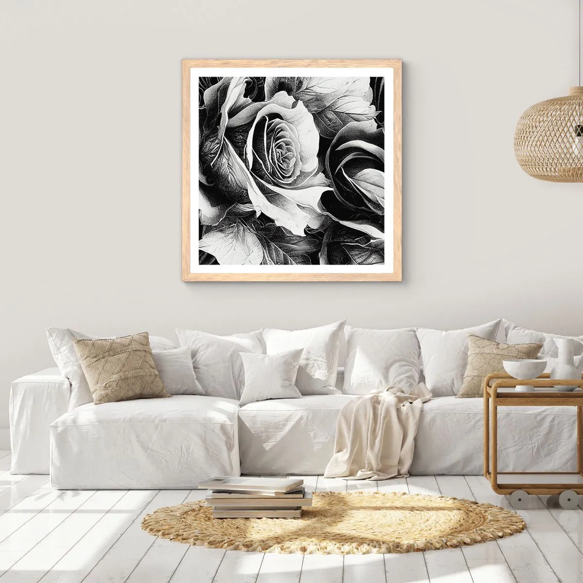 Affiche dans un chêne clair - Poster - Toujours une reine - 50x50 cm