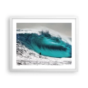 Affiche dans un cadre blanc - Poster - Challenge accepté - 50x40 cm