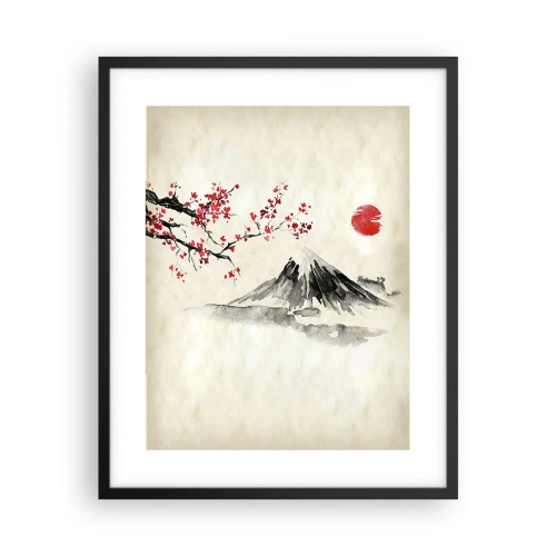 Affiche dans un cadre noir - Poster - Tomber amoureux du Japon - 40x50 cm