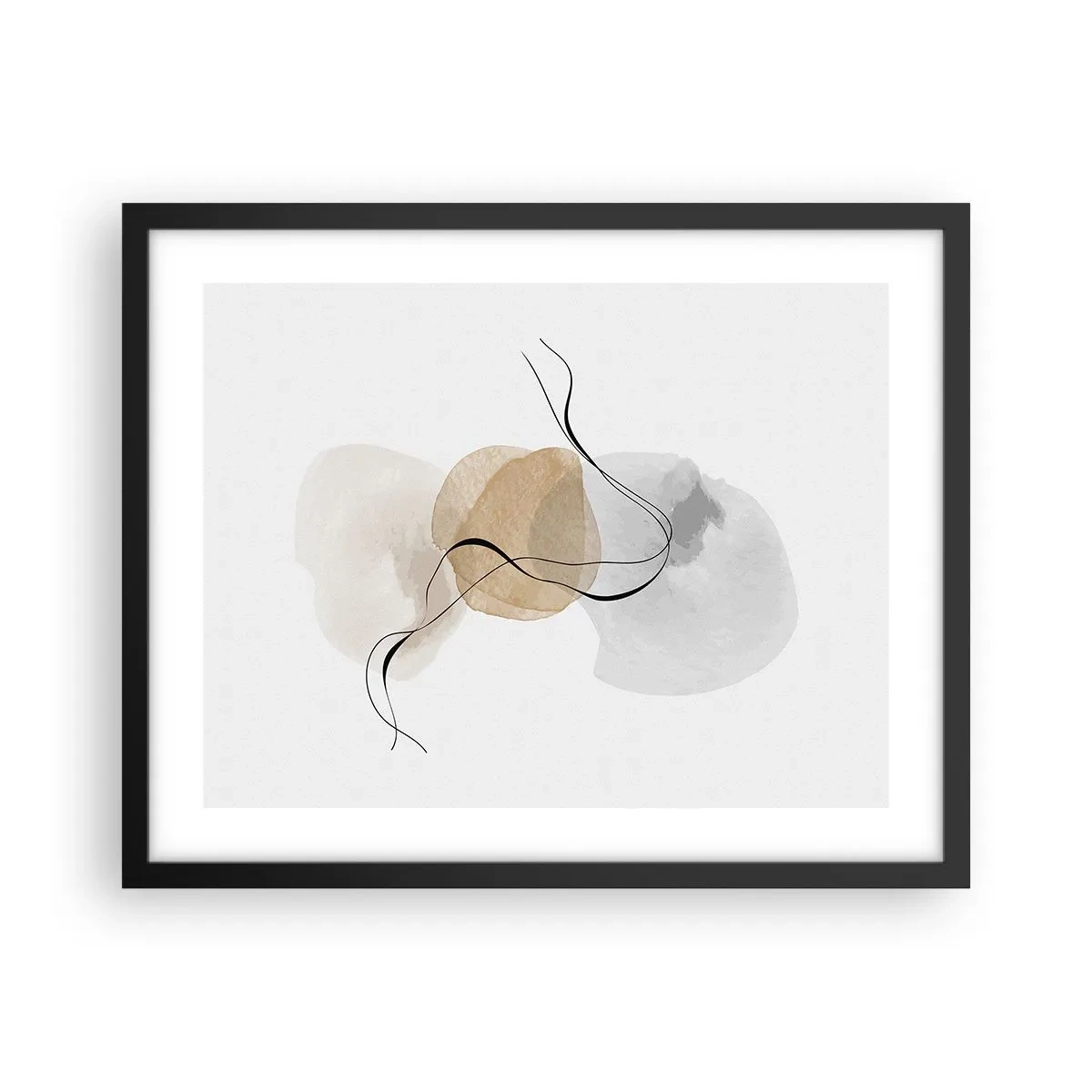 Affiche dans un cadre noir - Poster - Perles d'air - 50x40 cm