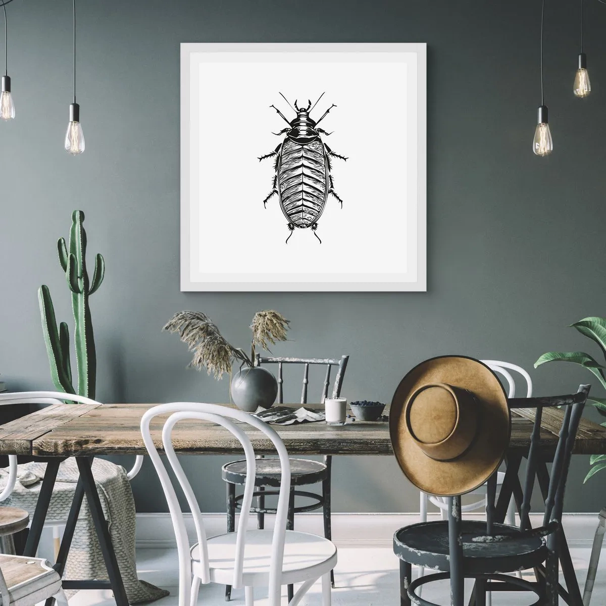 Affiche dans un cadre blanc - Poster - Quel spécimen! - 50x50 cm