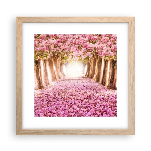 Affiche dans un chêne clair - Poster - La route du paradis - 30x30 cm