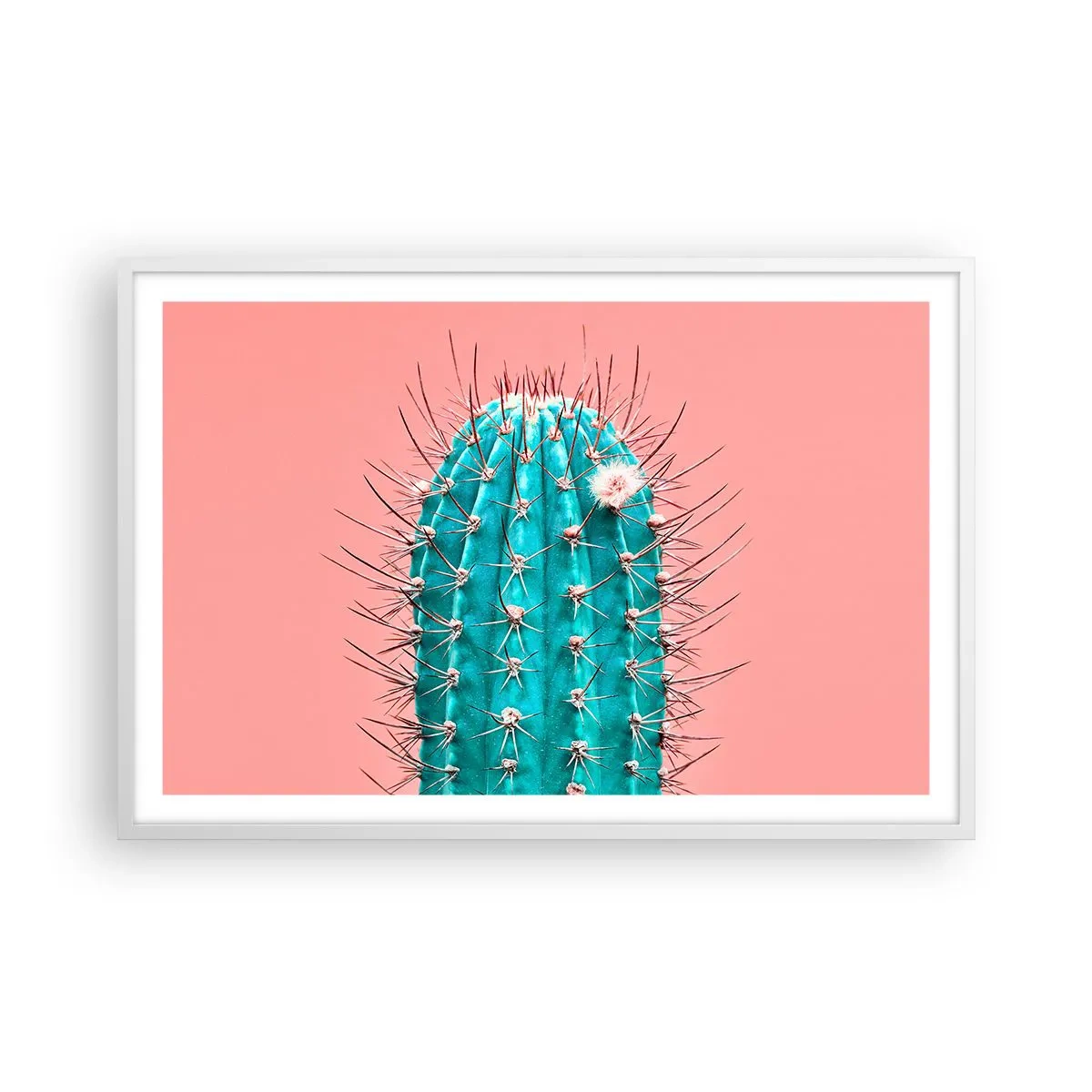 Affiche dans un cadre blanc - Poster - Juste regarde - 91x61 cm