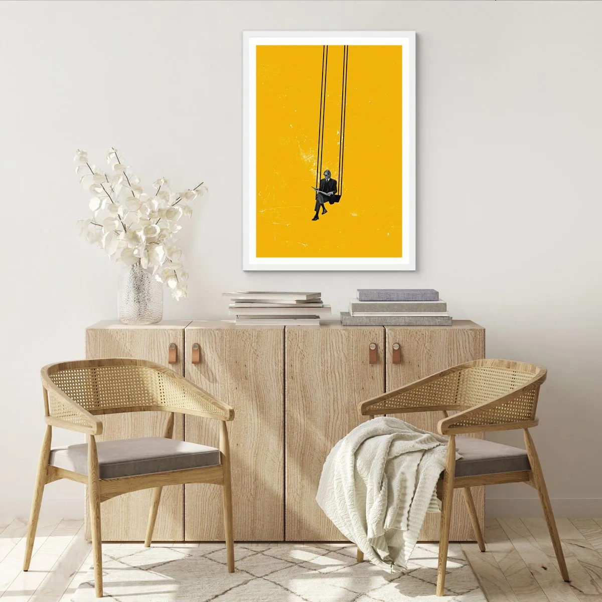 Affiche dans un cadre blanc - Poster - Un jour comme tous les jours - 61x91 cm