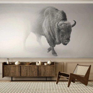Papier Peint Photo Standard Eco - Roi de la prairie - Sage, Animaux, Bison - 200x140 cm