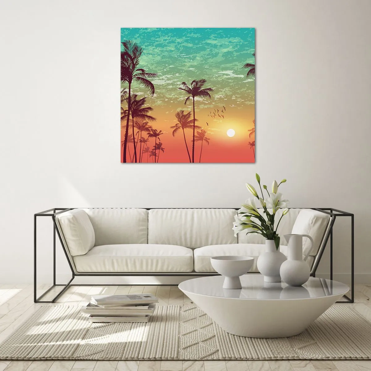 Impression sur verre - Image sur verre - Ambiance tropicale - 50x50 cm