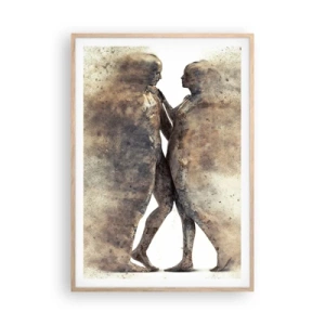 Affiche dans un chêne clair - Poster - Ils sont sortis de la poussière pour aimer - 70x100 cm