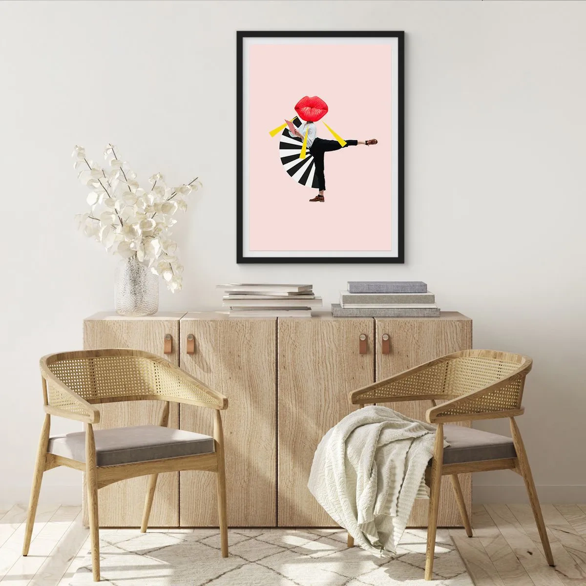 Affiche dans un cadre noir - Poster - Pop-art surréaliste - 70x100 cm