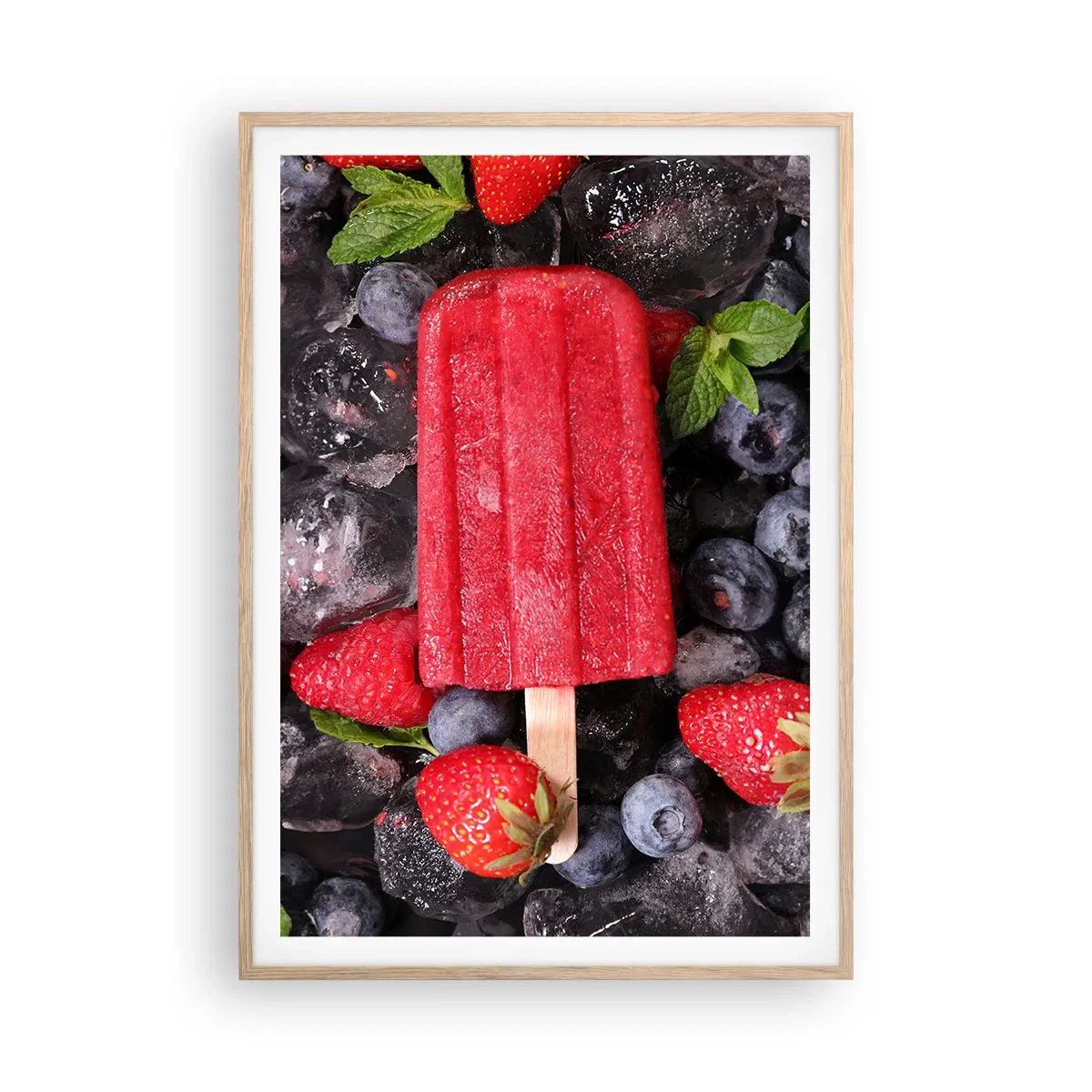 Affiche dans un chêne clair - Poster - Le goût d’un été chaud - 70x100 cm