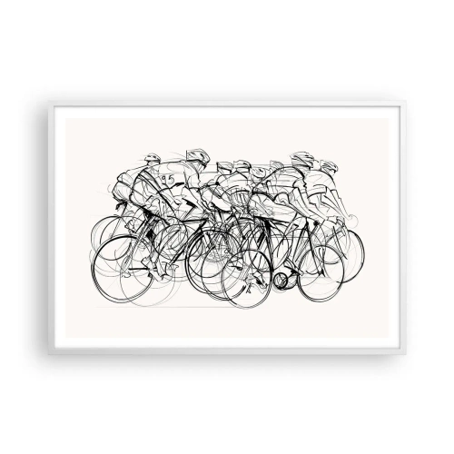 Affiche dans un cadre blanc - Poster - Ensemble en équipe - 100x70 cm