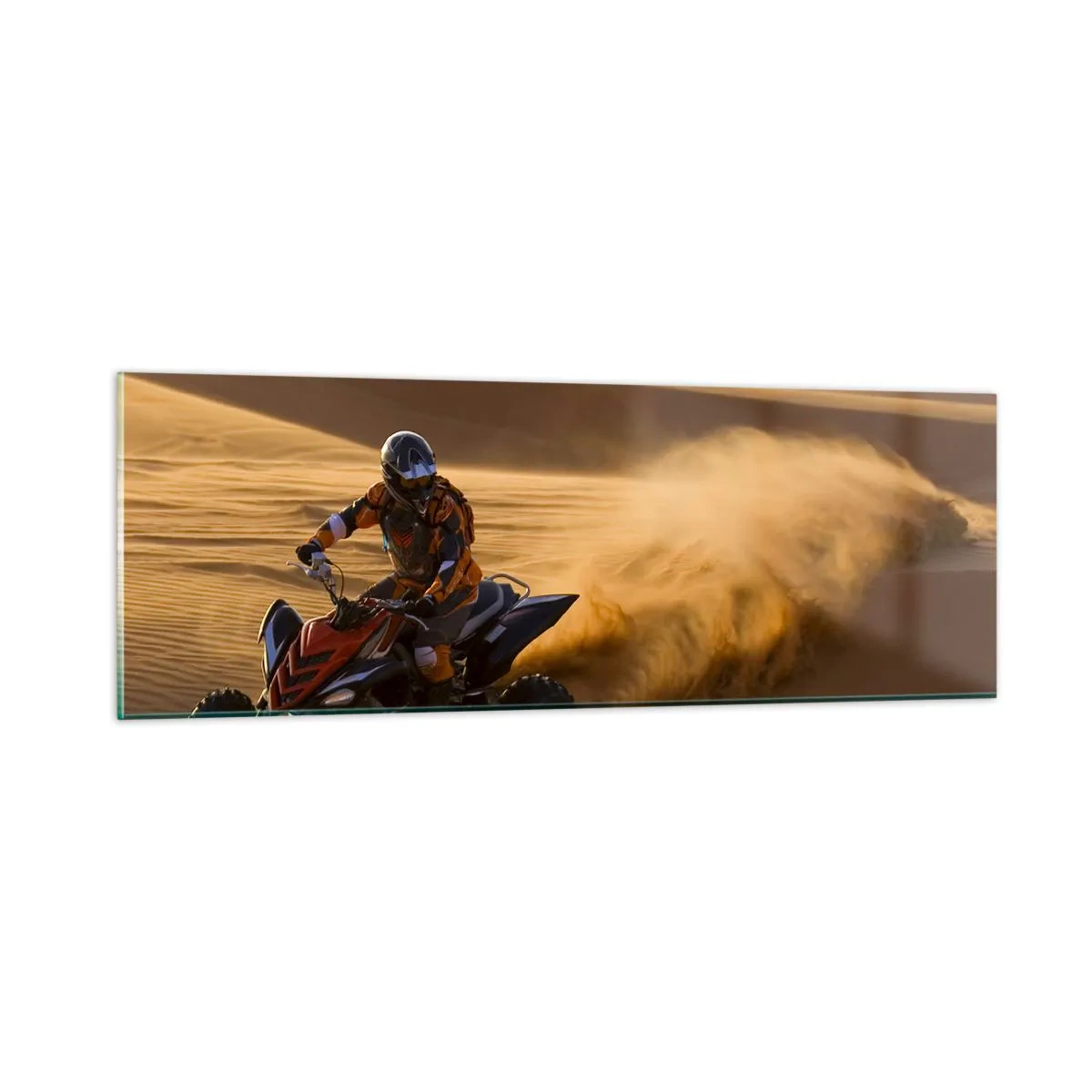 Impression sur verre - Image sur verre - Sur les vagues de sable - 90x30 cm