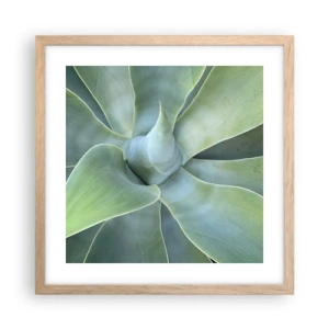 Affiche dans un chêne clair - Poster - La naissance de la verdure - 40x40 cm