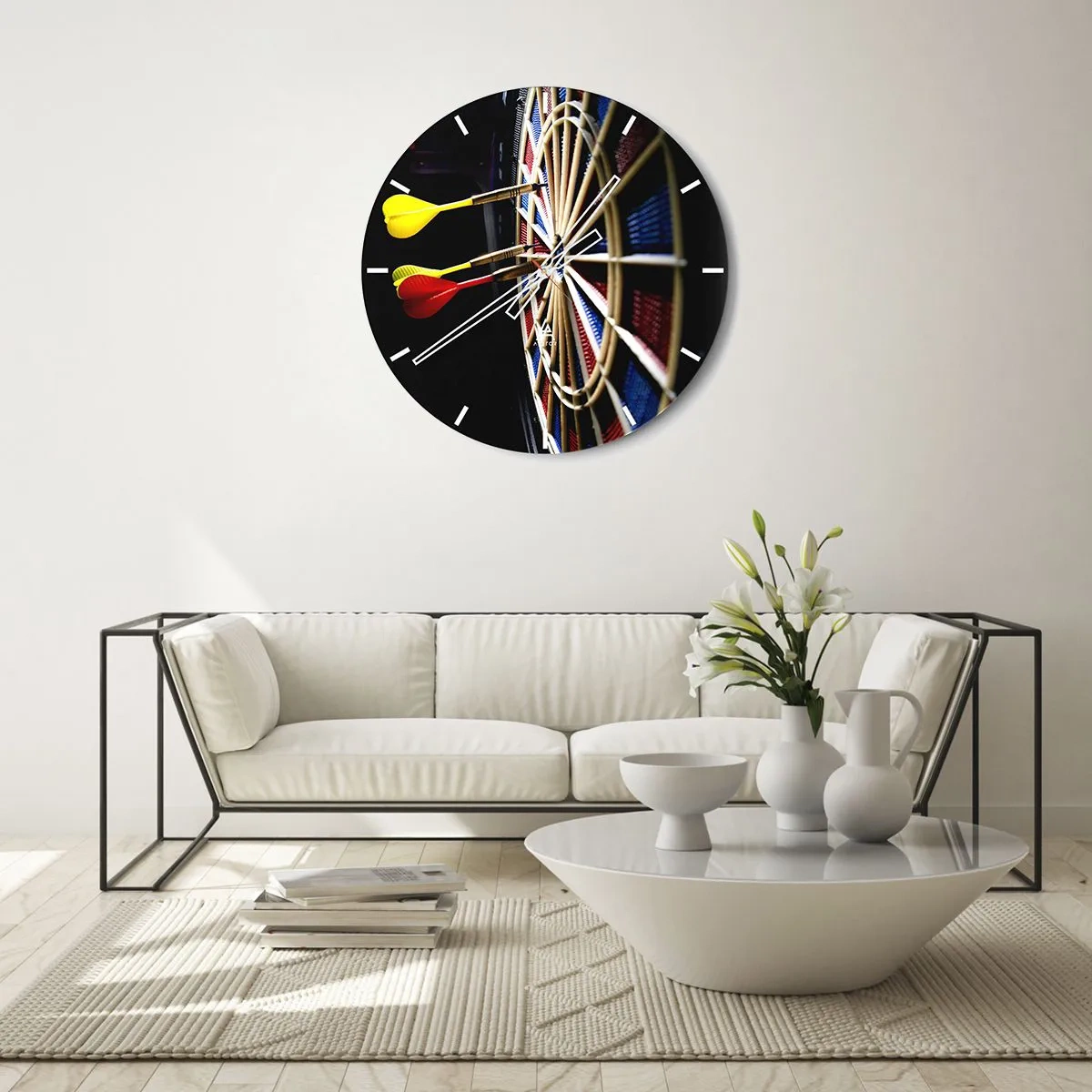 Horloge murale - Pendule murale - Droit au but - 40x40 cm