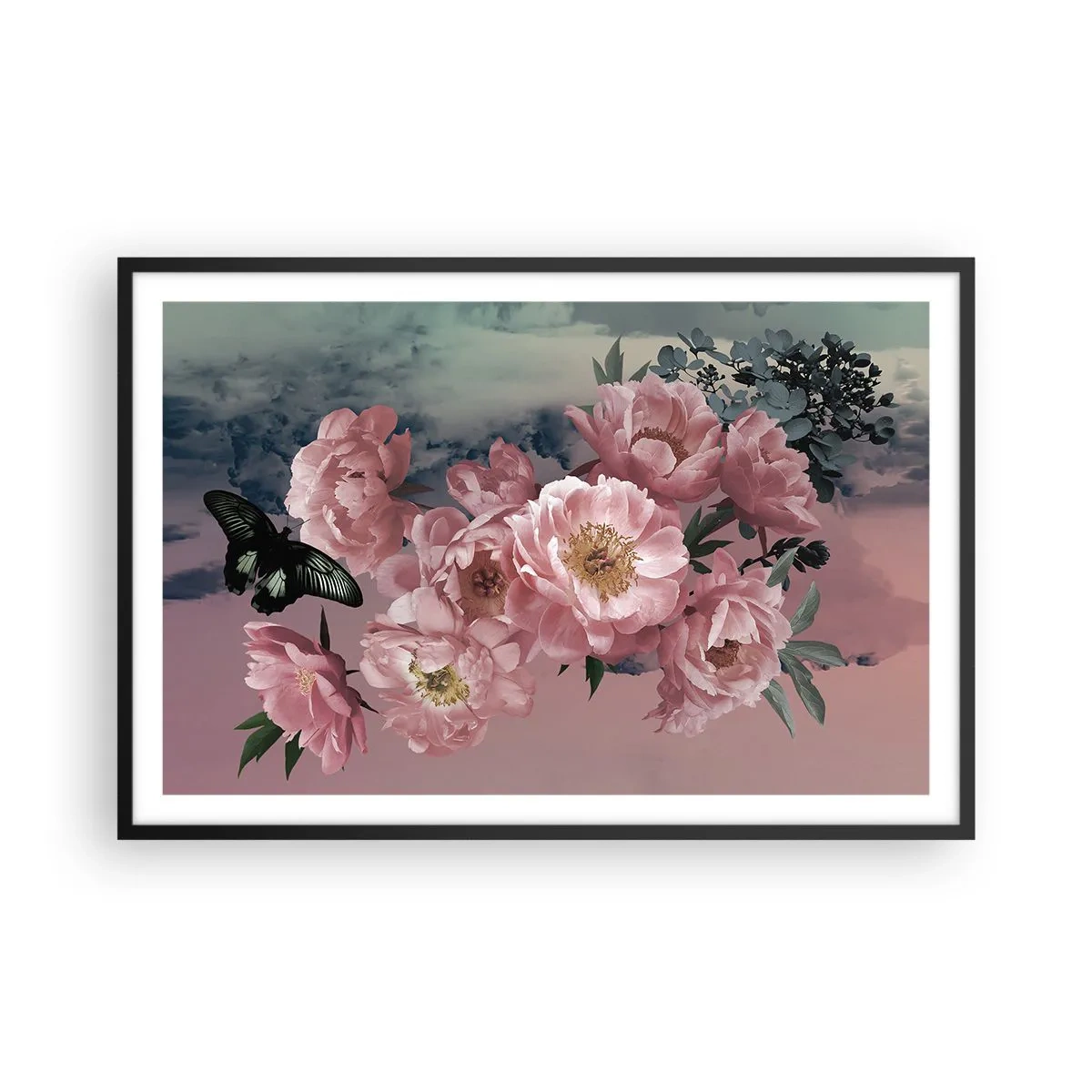 Affiche dans un cadre noir - Poster - Pic du romantisme - 91x61 cm